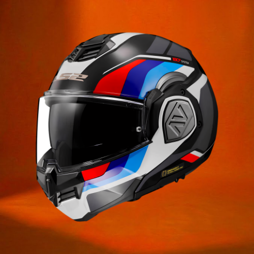Casque Modulable LS2 FF906 Advant Blanc Bleu Rouge – Design Sportif & Protection | Moto Fusion Maroc